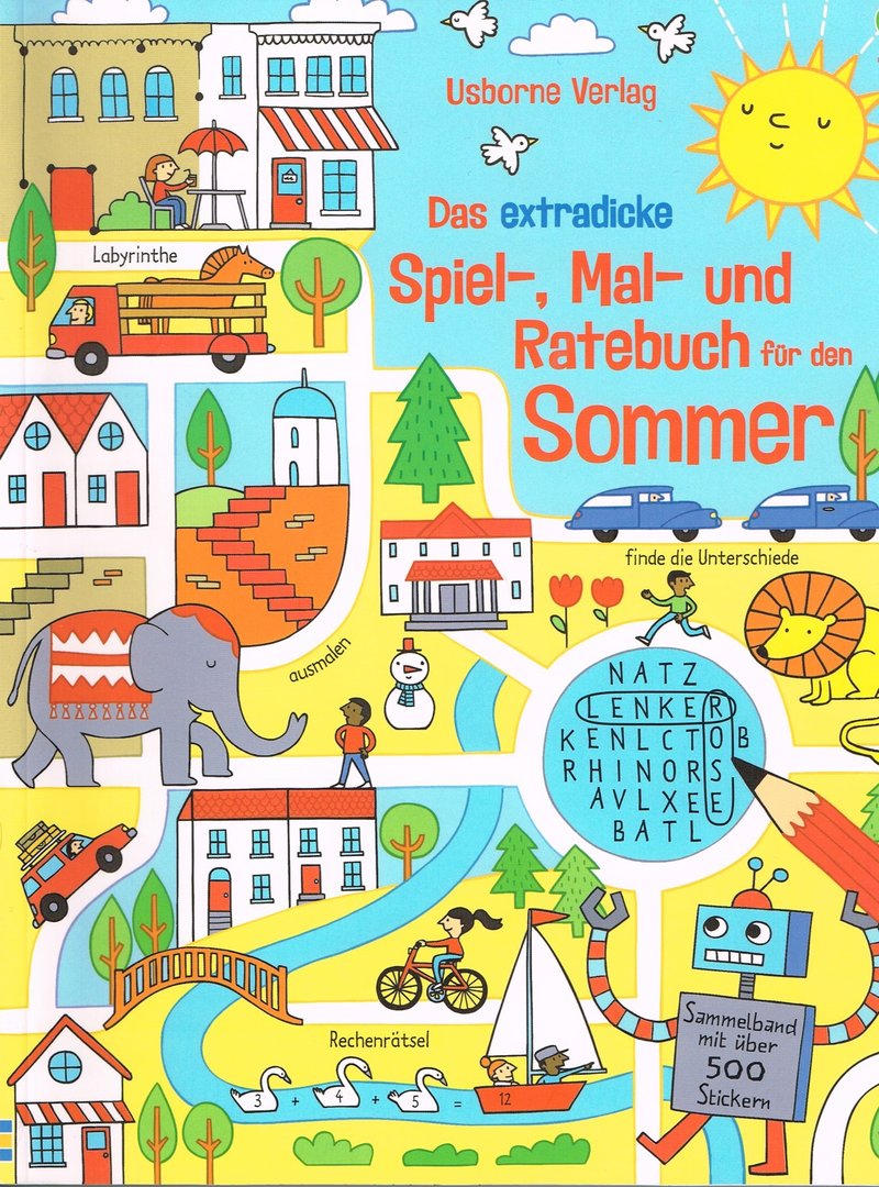 Das extradicke Spiel-, Mal und Ratebuch für den Sommer