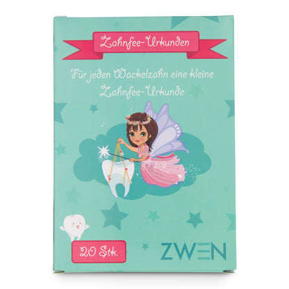 Zahnfee-Urkunden [20 Stück] + KOSTENLOSES E-Book | Liebevolle Zertifikate als Zahnfee-Geschenk für Kinder – Perfekt für Mädchen & Jungen