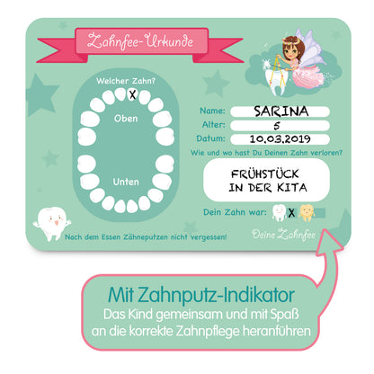 Zahnfee-Urkunden [20 Stück] + KOSTENLOSES E-Book | Liebevolle Zertifikate als Zahnfee-Geschenk für Kinder – Perfekt für Mädchen & Jungen