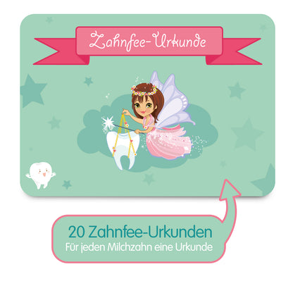 Zahnfee-Urkunden [20 Stück] + KOSTENLOSES E-Book | Liebevolle Zertifikate als Zahnfee-Geschenk für Kinder – Perfekt für Mädchen & Jungen